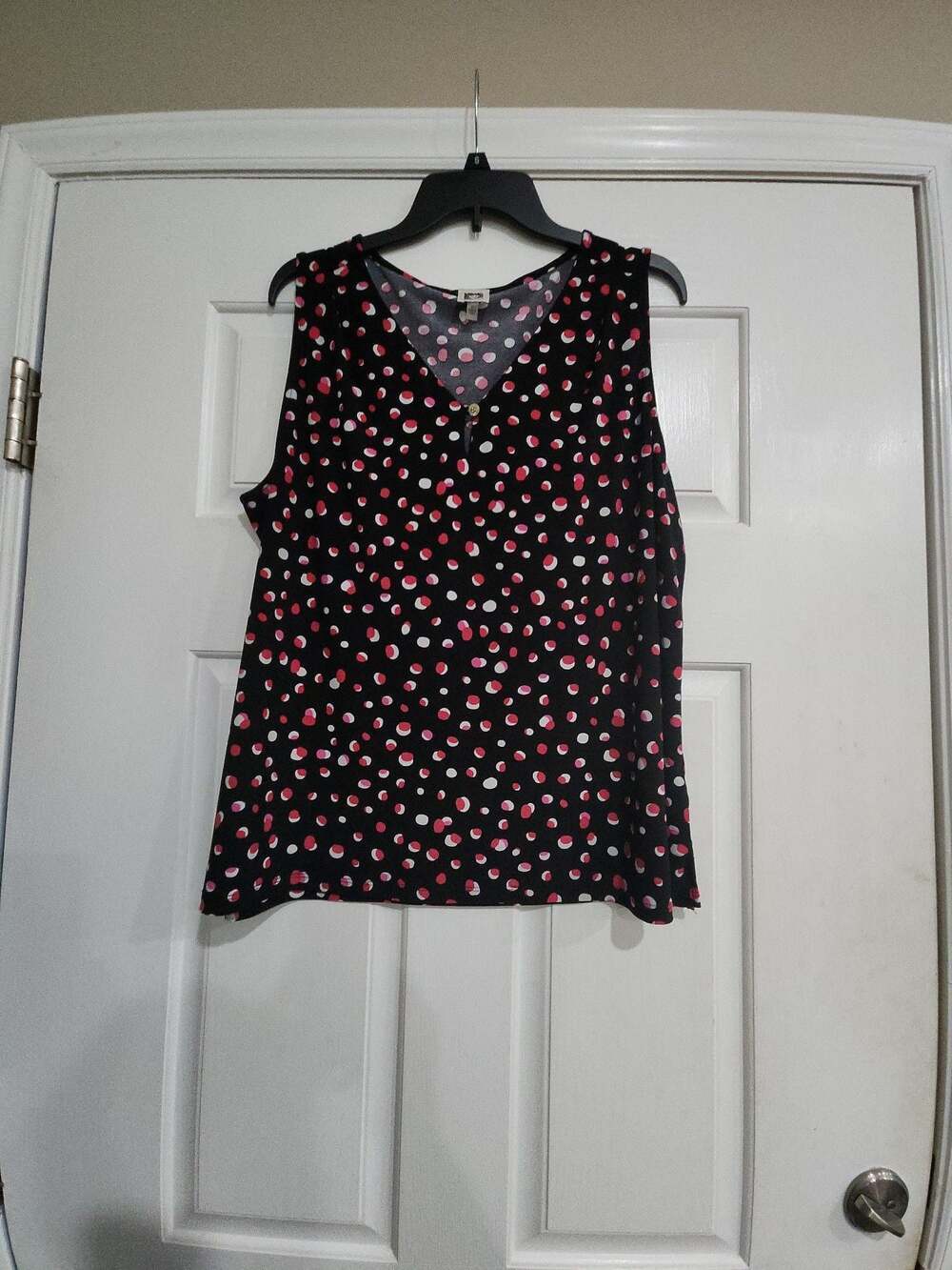 Anne Klein Womens Printed Top Size XL